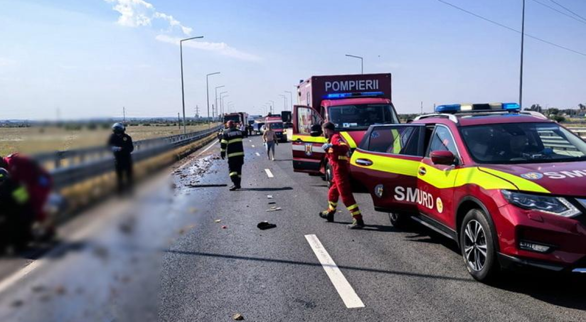 Accident grav pe A3 București - Ploiești. Șase persoane sunt în stare critică