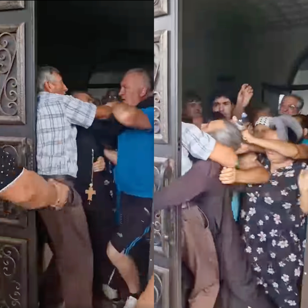Scandal la o biserică din Republica Moldova: Preot tras de barbă și scos cu forța din altar
