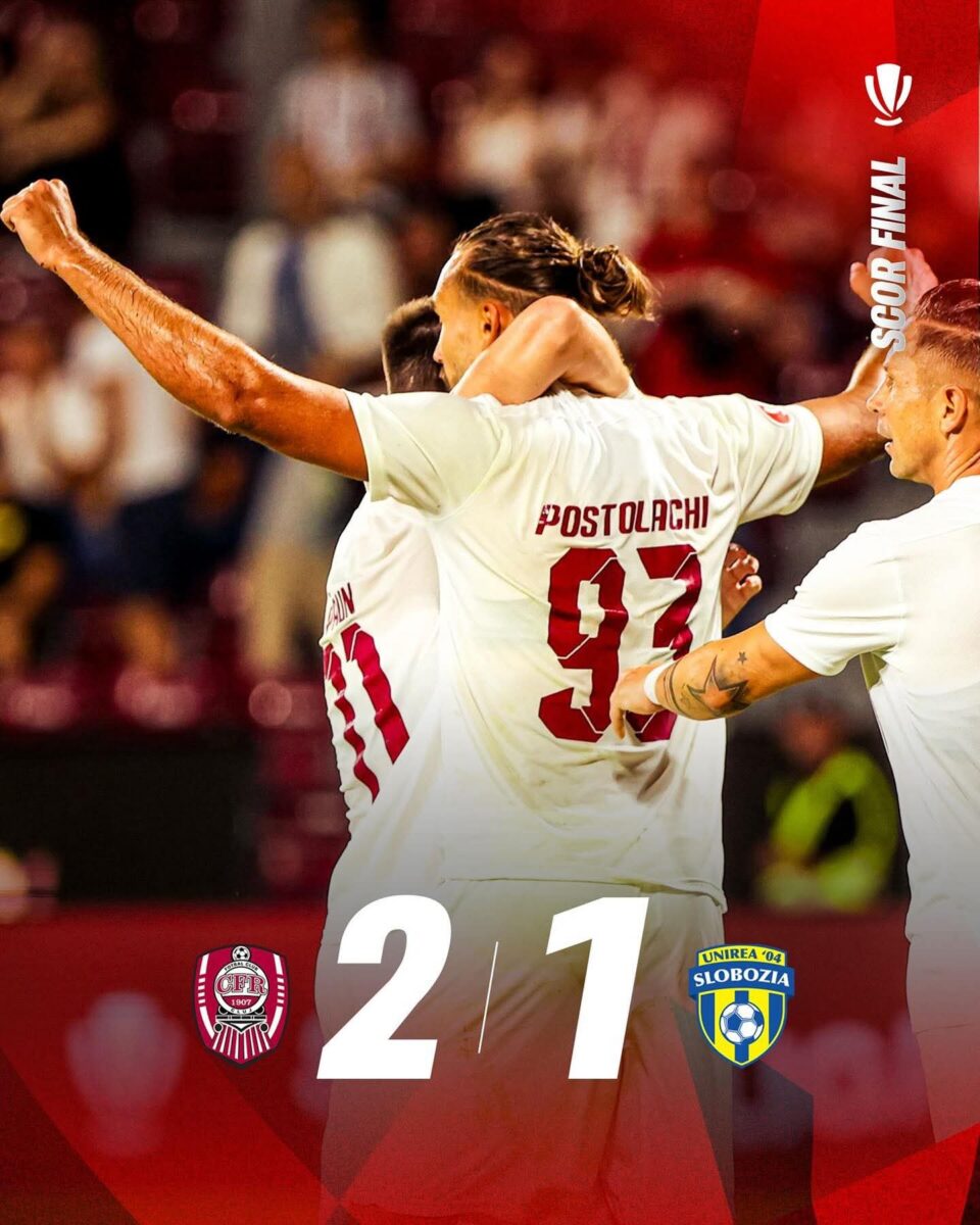 CFR Cluj, victorie împotriva Unirea-Slobozia în prelungiri