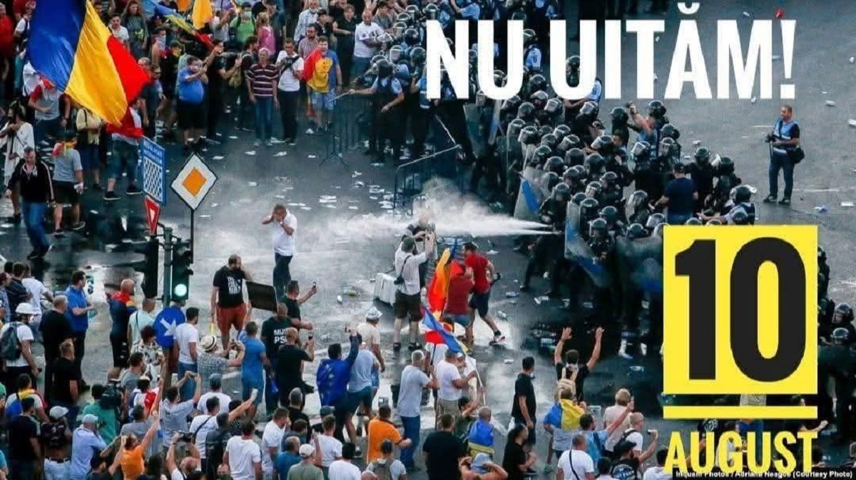Protest în Piața Victoriei, la șapte ani distanță de la evenimentele din 10 august
