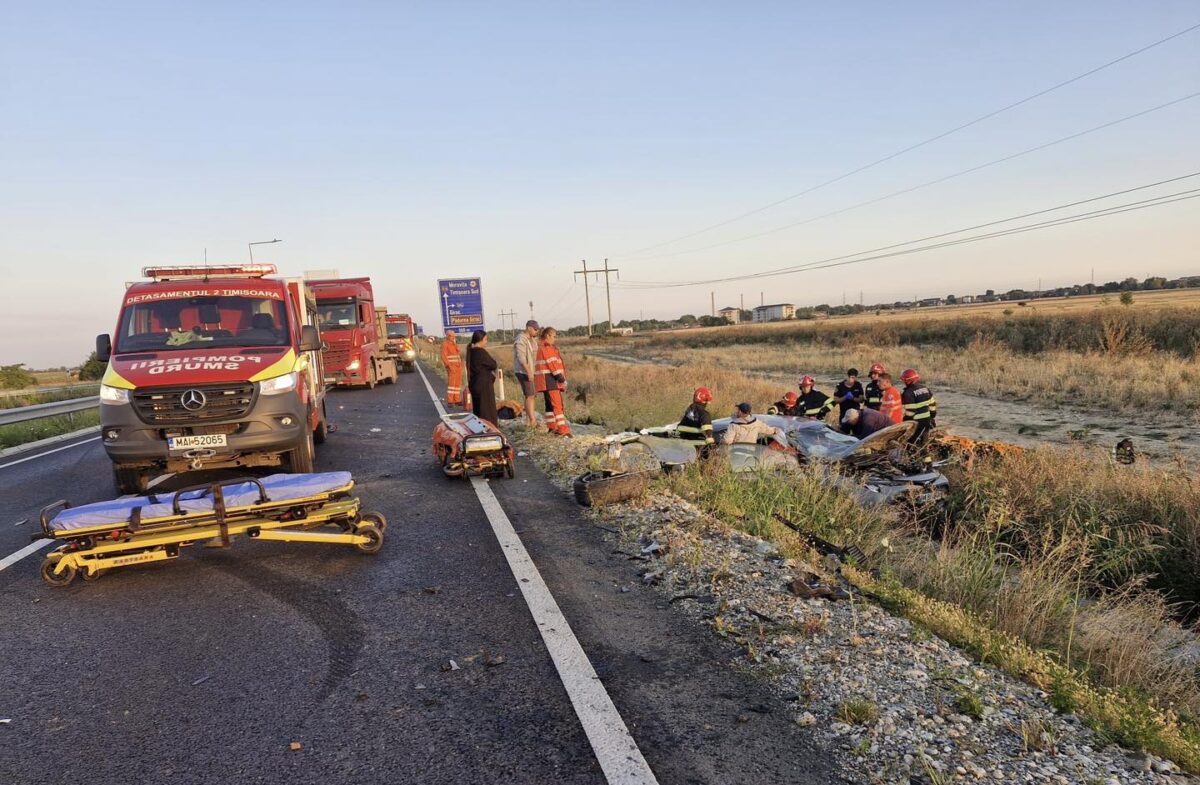 Accident cu șase victime pe centura Timișoarei. Doi copii, răniți