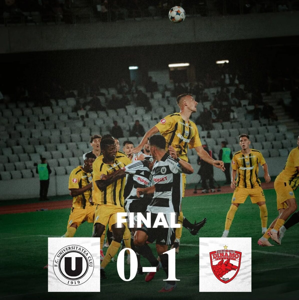 Dinamo a învins la Cluj. Victorie cu gol pe final și locul 5 în Superligă