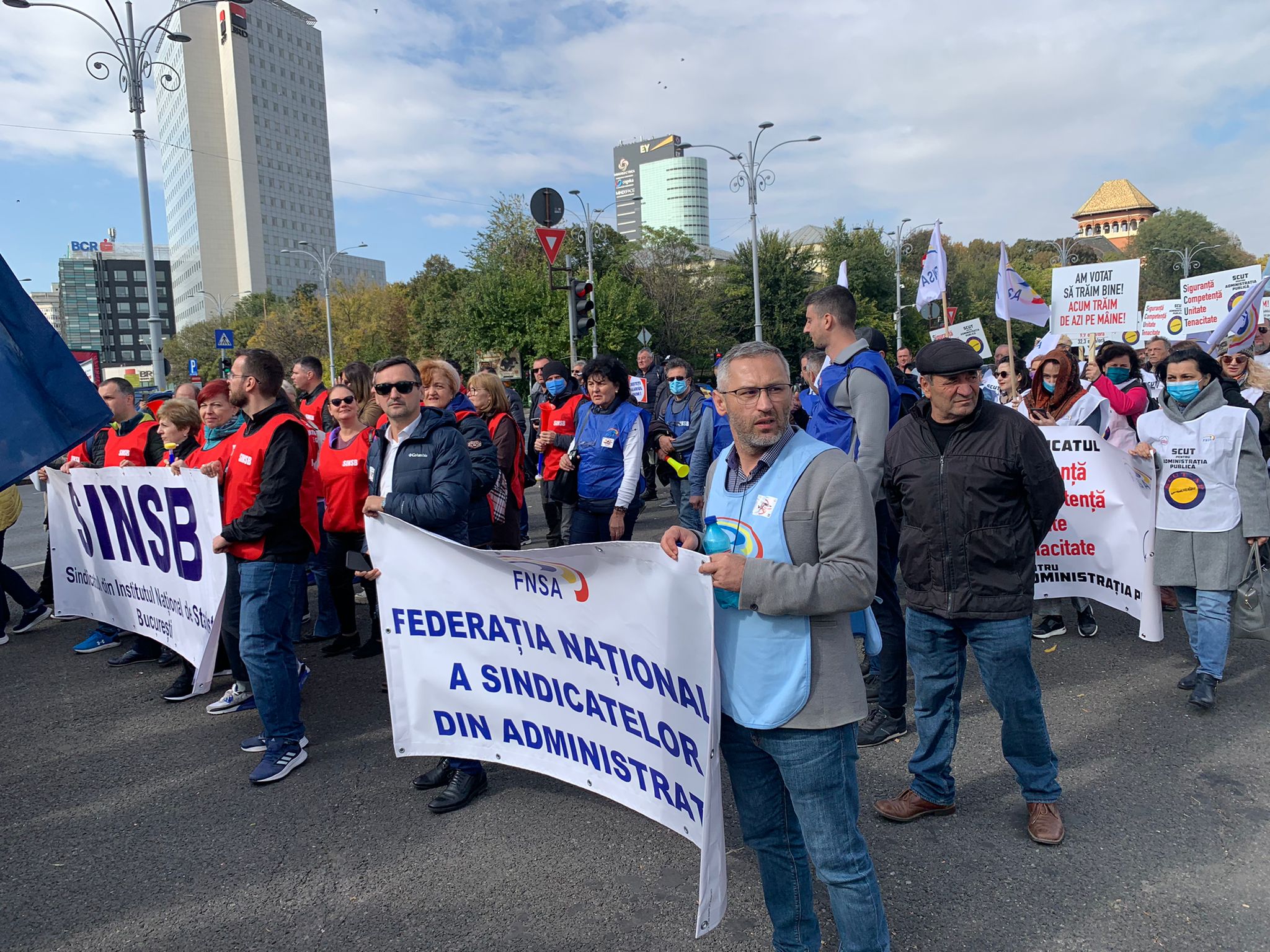 Proteste Federația Națională a Sindicatelor din Administrație (FNSA)