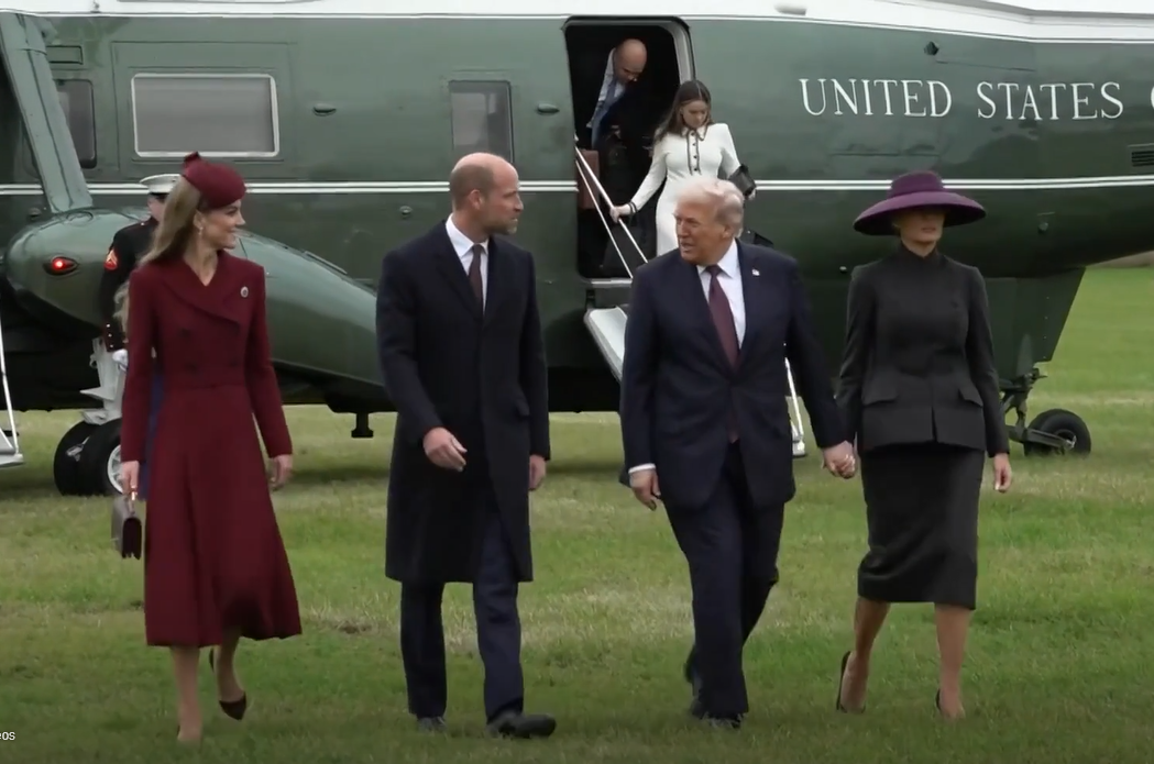 Eleganța prințesei Kate, la întâmpinarea președintelui Trump. Rochia-palton personalizată a fost purtată din nou