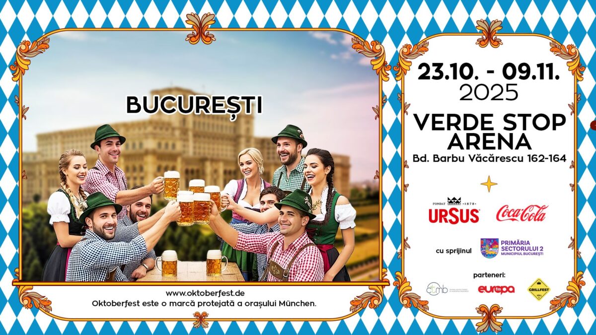 A început Oktoberfest București! Primarul dă cep la primul mare butoi cu bere. Fanfara bavareză și Direcția 5 deschid oficial festivalul toamnei