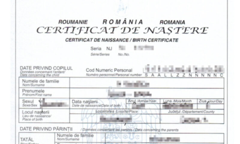 Certificatul de naștere. Ce faci dacă îl pierzi sau se deteriorează