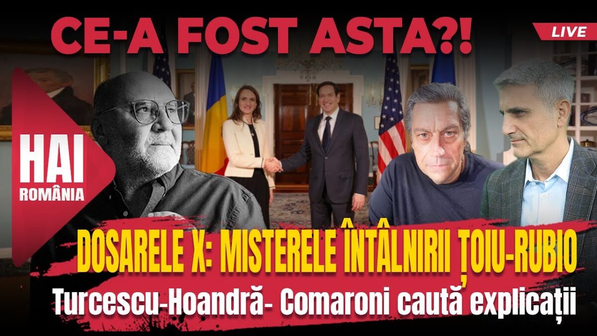 Dosarele X: misterul întâlnirii Țoiu-Rubio. Hai LIVE cu Turcescu