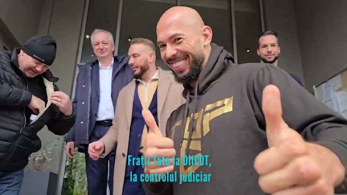 Frații Tate la DIICOT, la controlul judiciar
