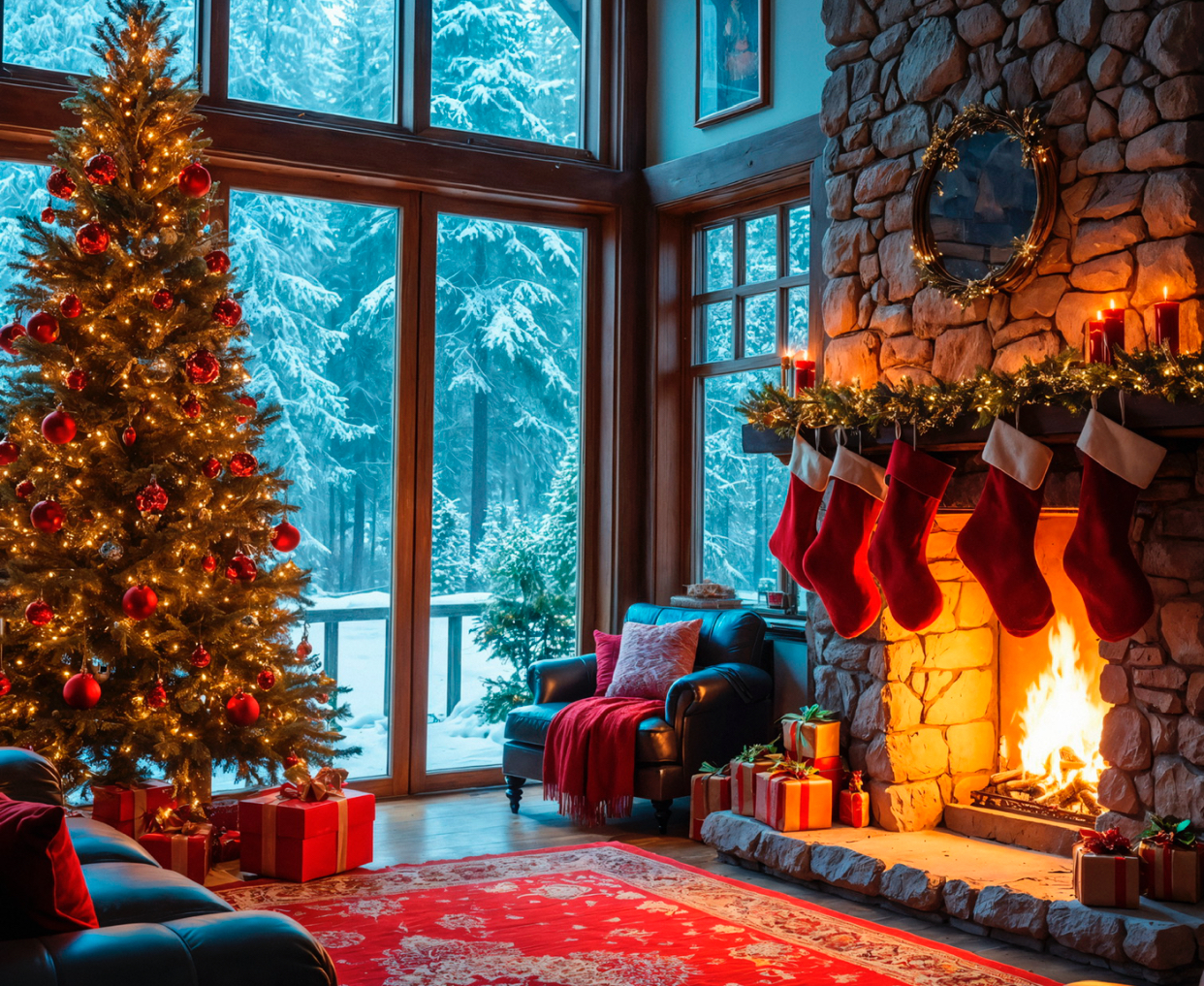 Crăciun în Bucovina: Colindători, sanie trasă de cai și peisaje de vis