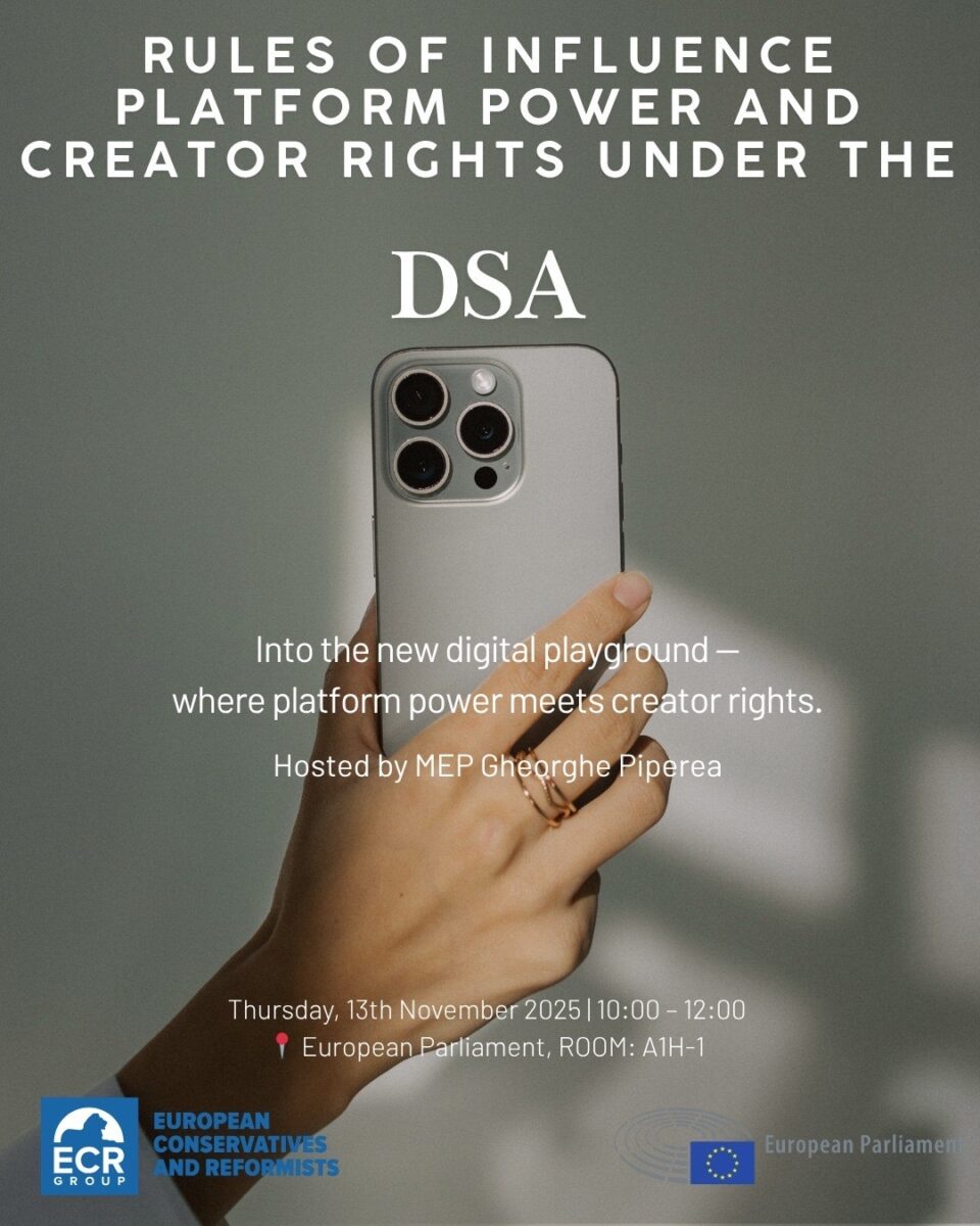 Influencerii romani față în față cu legiuitorii și decidenții din Parlamentul European – un dialog despre viitorul libertății digitale.