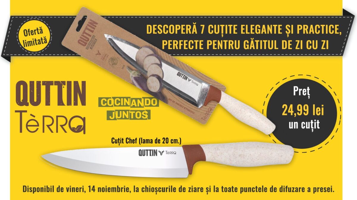 Descoperă colecția de cuțite Quttin Terra-precizie, echilibru și eleganță în bucătărie