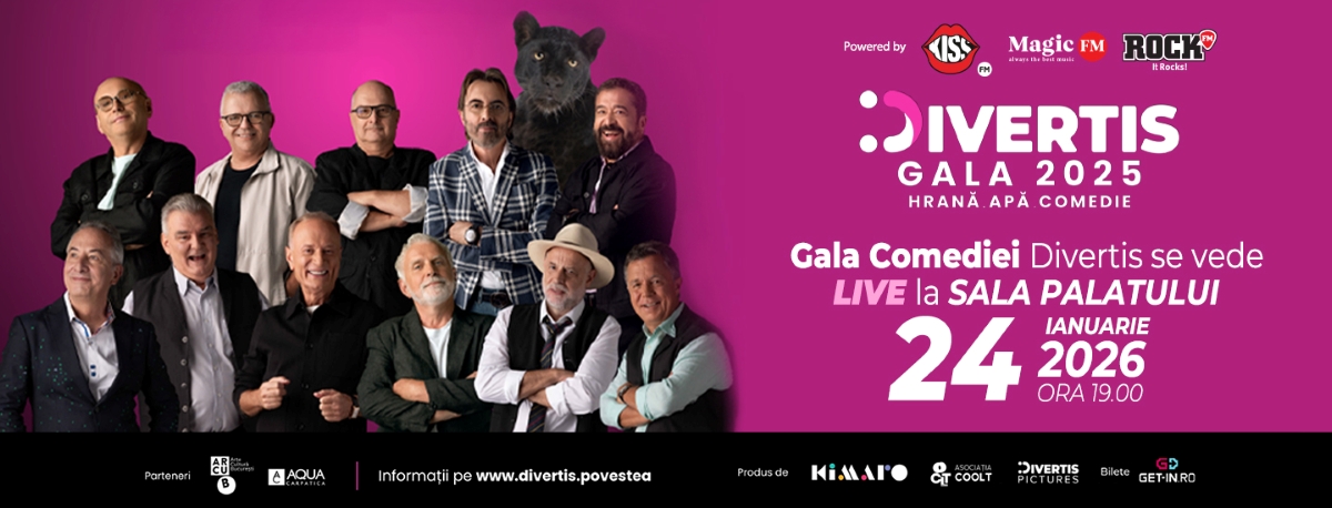 Divertis.Gala – Premiile “Pantera Neagră” pentru comedie  Start exploziv de an nou cu Divertis!