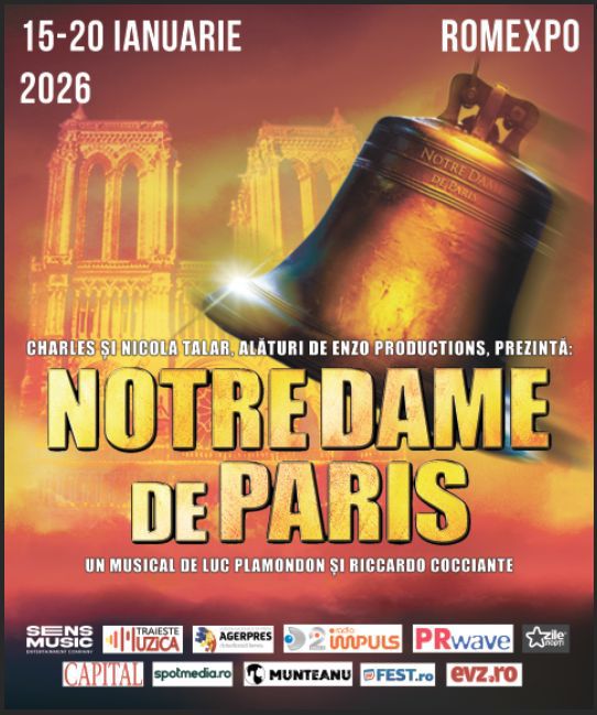 Revenire istorică la Paris: „Notre-Dame de Paris” celebrează 25 de ani și ajunge și la București!
