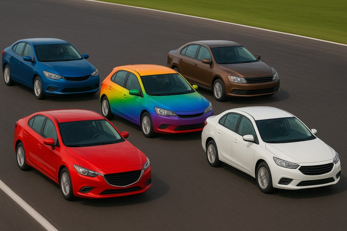 16-17 ture de cursă, distanța scade între cei cele două mașini. Albastru pare mai strident decât Roșu, Maro rămâne departe