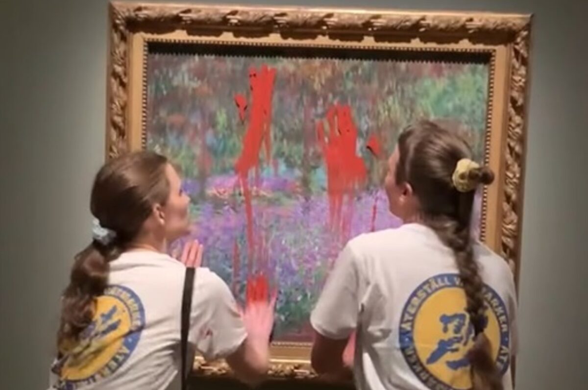 Barbaria radicalilor ecologiști scapă nepedepsită de justiție. Activistele care au atacat un tablou de Monet, achitate