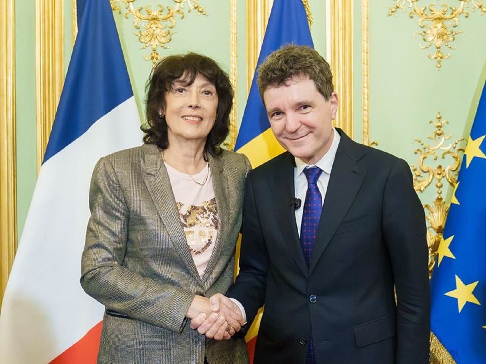 Nicușor Dan și Virginia Ruzici, întâlnire la Paris: Reuşitele ei au făcut cunoscut numele României în lume