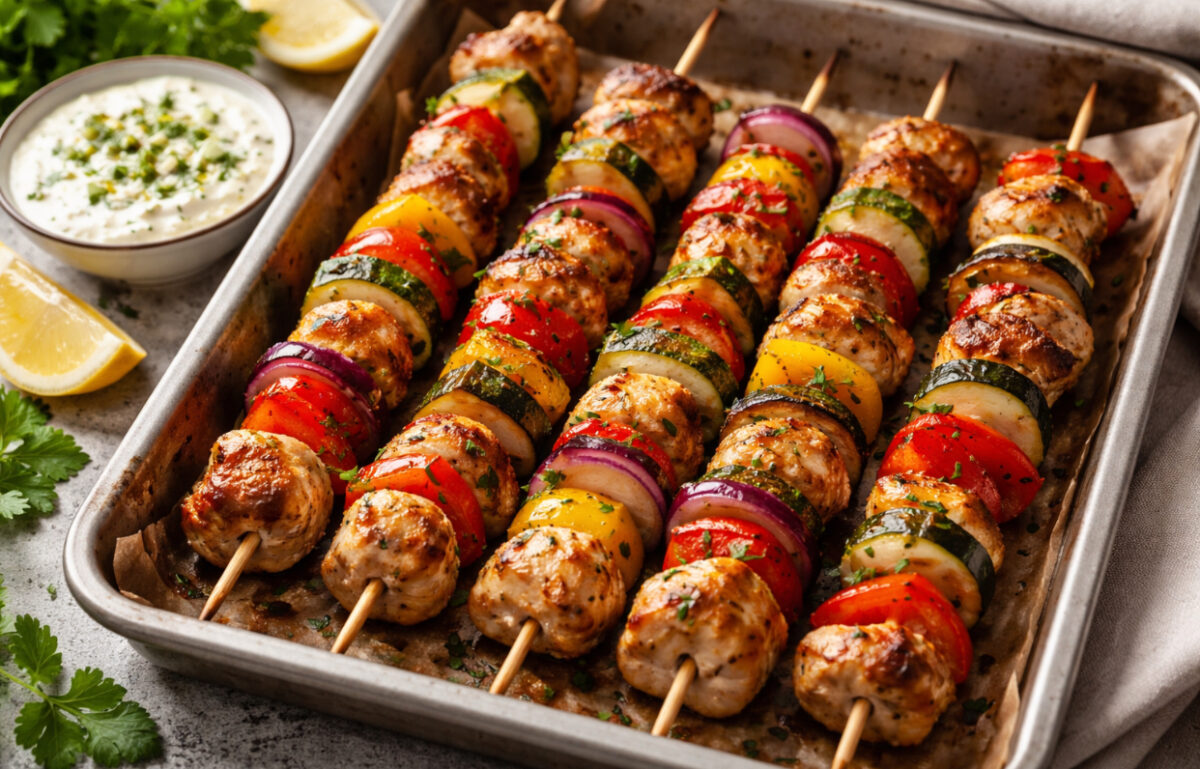 Frigărui de pui la cuptor. Rețeta perfectă pentru o cină cu puține calorii