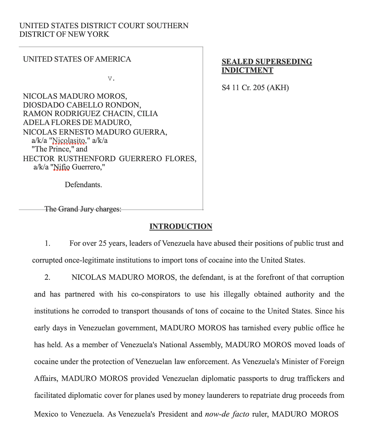 Actul de acuzare. Analiza detaliată a acuzațiilor de narcoterorism împotriva lui Nicolás Maduro. EXCLUSIV
