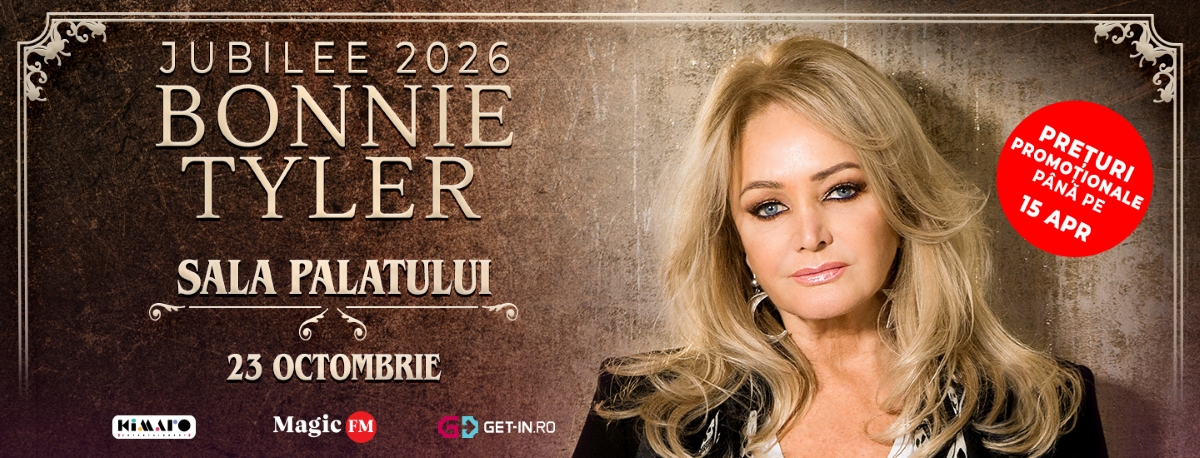 KIMARO Entertainment prezintă: BONNIE TYLER – Concert Jubileu | 50 de ani de carieră