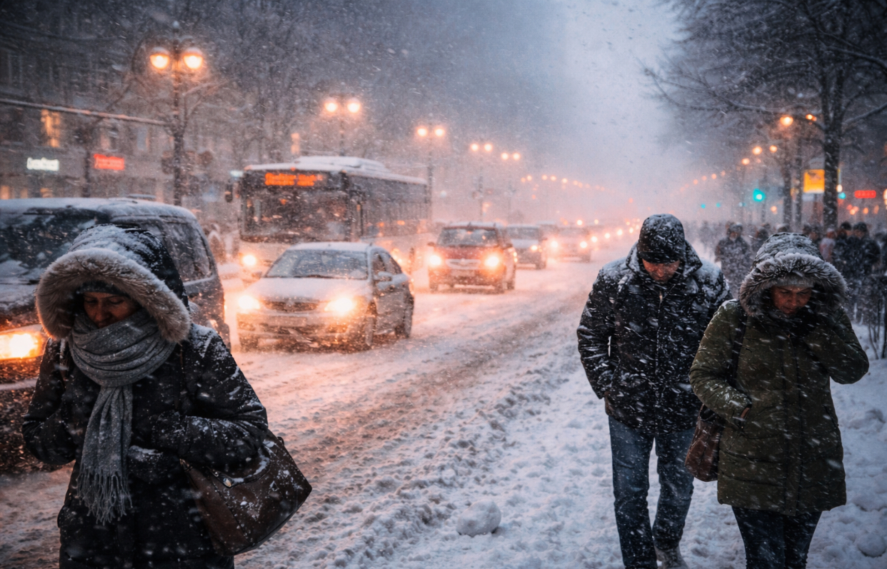 Cod portocaliu de vreme rea. Meteorologii anunță viscol, ploi și ninsori