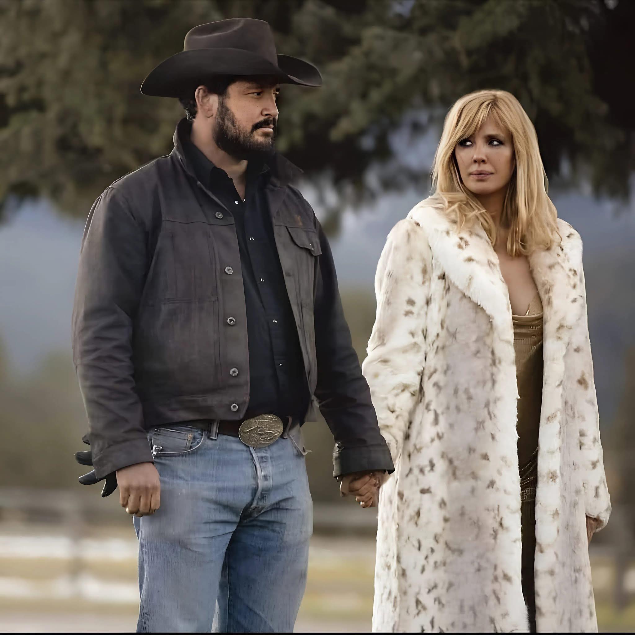 Rip și iubita lui din serialul Yellowstone