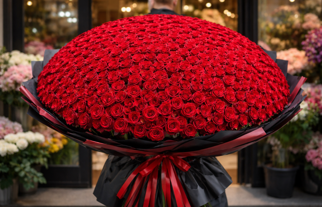 Un bărbat beat a furat 40 de trandafiri și i-a oferit unei femei la întâmplare. Riscă până la patru ani de închisoare