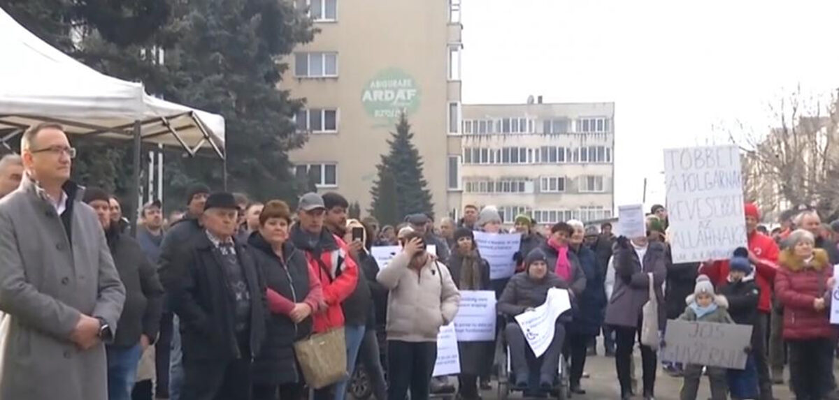Nemulțumire în Harghita. Protest la Gheorgheni față de creșterea taxelor și impozitelor