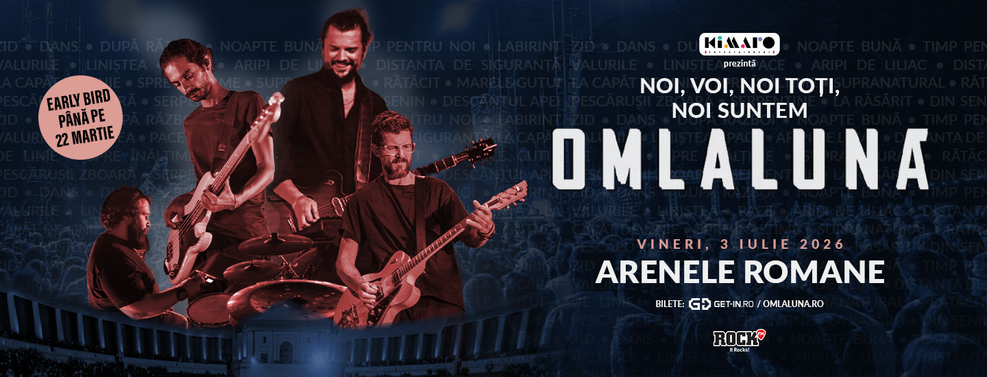 Om la lună anunță marele concert „Noi, voi, noi toți - Noi suntem Om la lună” vineri, 3 iulie 2026, la Arenele Romane, București