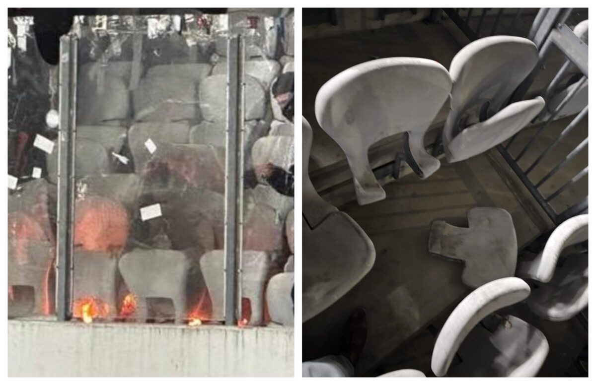 Fanii CFR au vandalizat stadionul după derby-ul pierdut cu U Cluj. Imaginile dezastrului