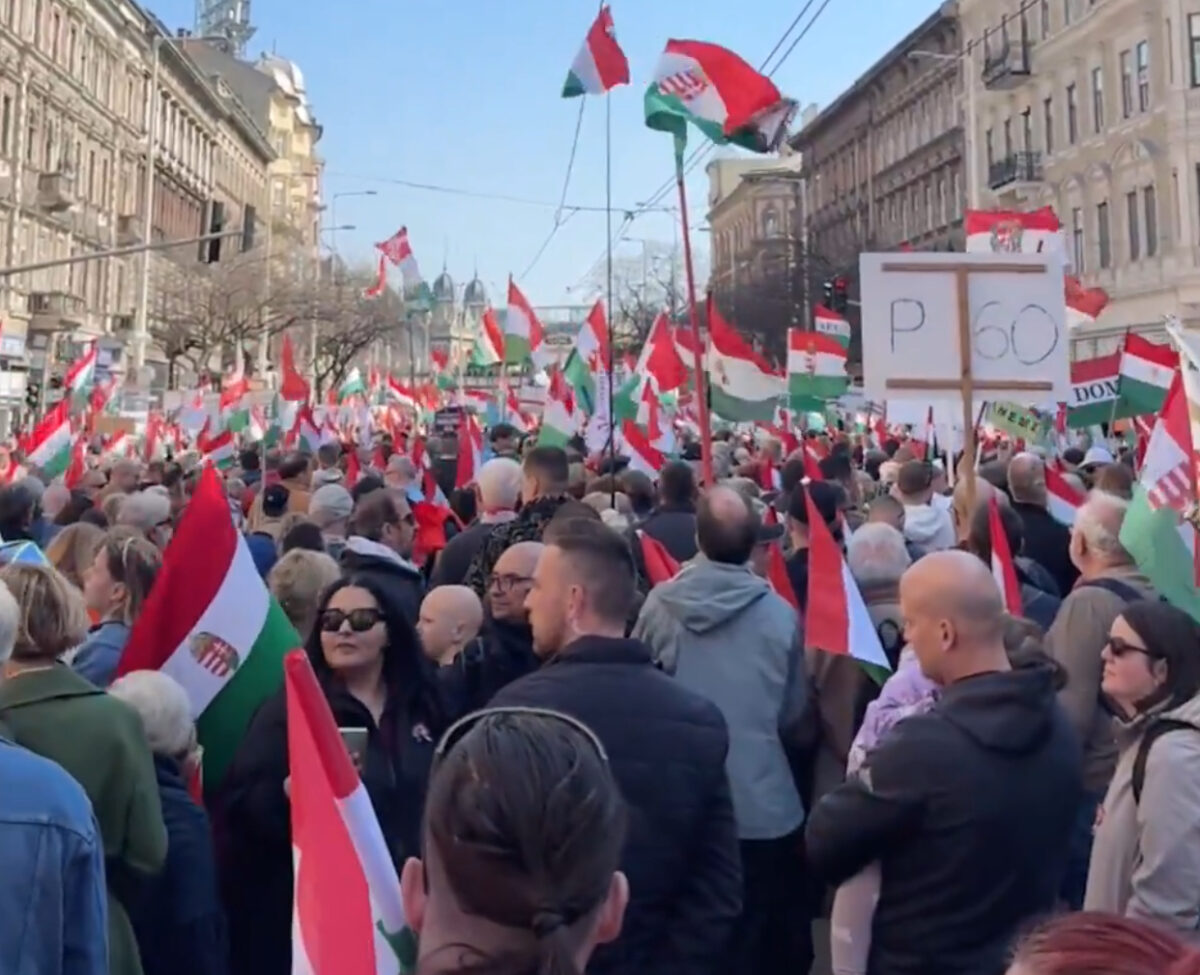 Orban și Magyar își mobilizează susținătorii înaintea alegerilor. Două marșuri au loc în paralel pe străzile din Budapesta