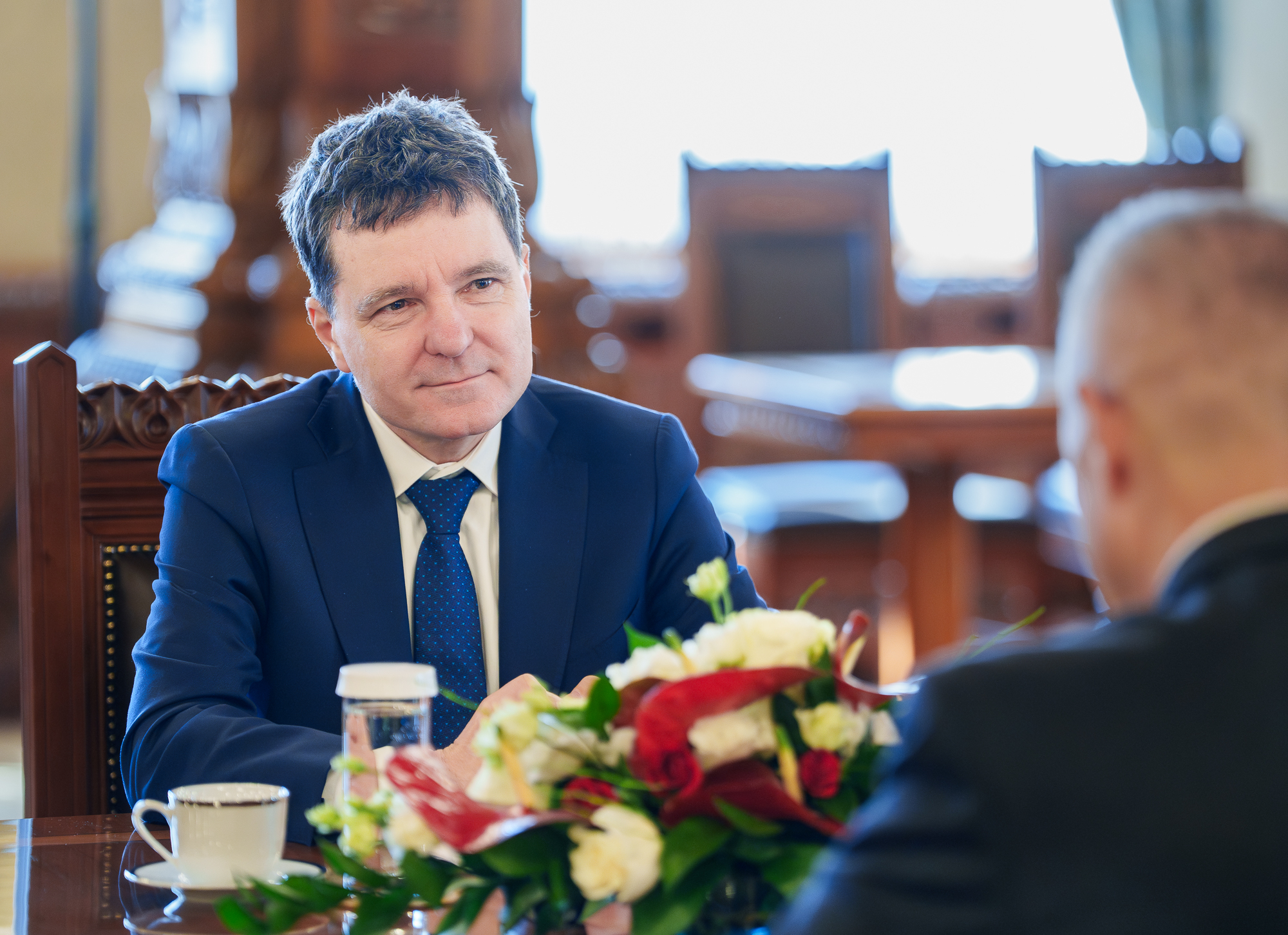 Ce a mâncat Nicușor Dan la întâlnirea cu Macron, Merz și Guterres