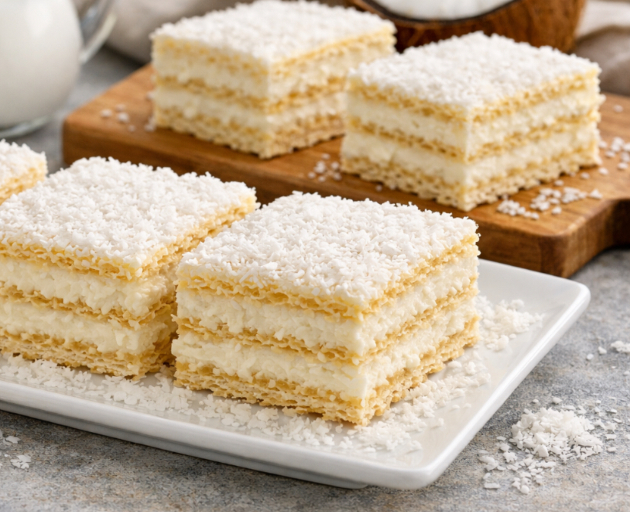 Desert de weekend. Prăjitură de post cu cremă de cocos