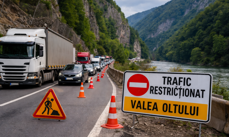 Vacanța începe cu restricții de trafic pe Valea Oltului. Când se termină coșmarul șoferilor