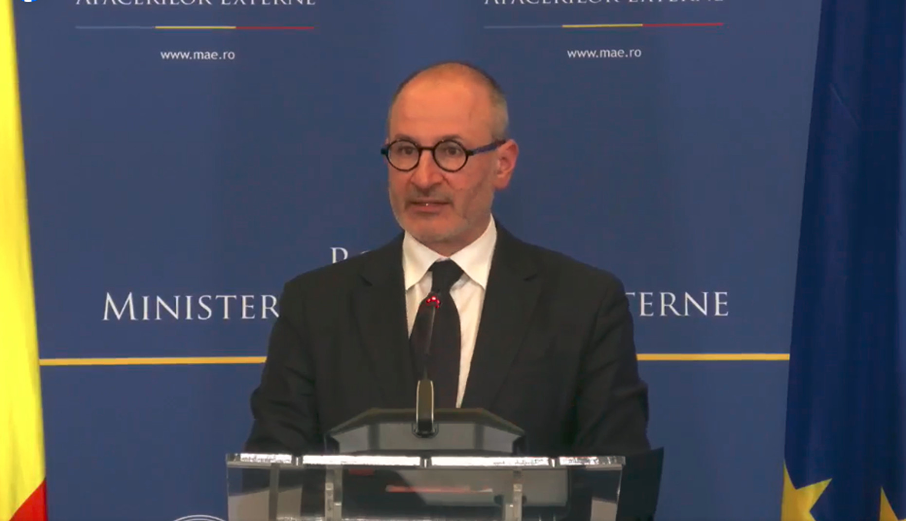 MAE a întrerupt transmisia live a conferinței de presă de vineri când a ajuns la întrebărilor jurnaliștilor