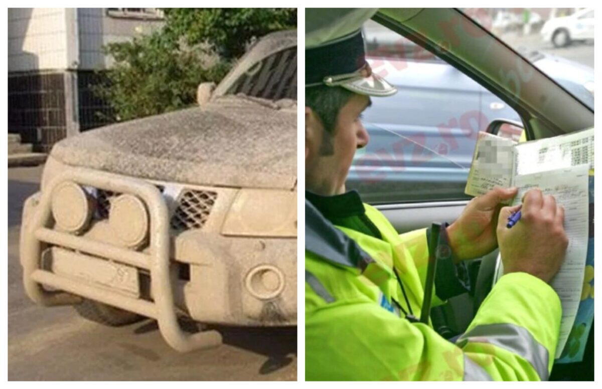 Cod rutier 2026. Ce amenzi riscă șoferii care circulă cu mașini ale căror numere de înmatriculare sunt murdare