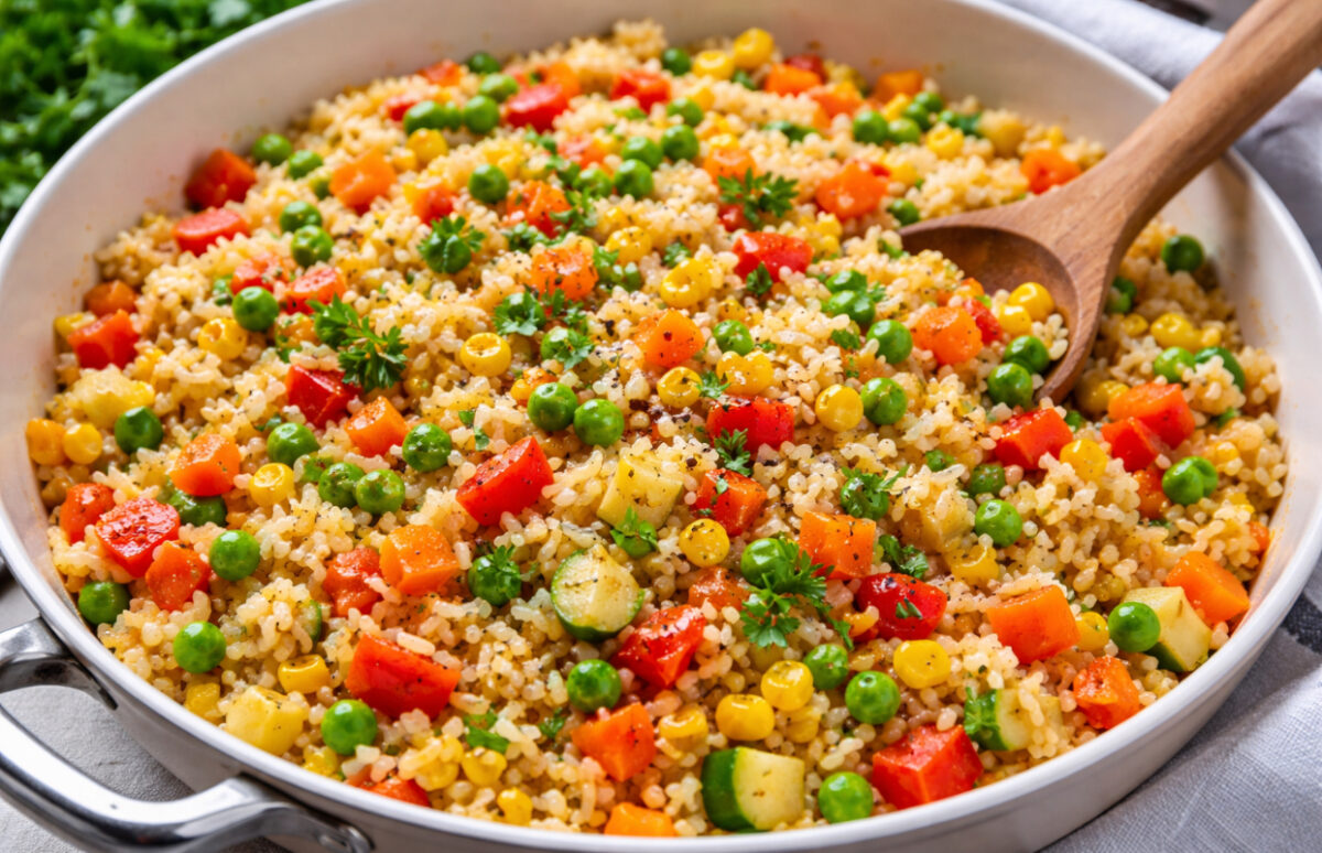 Orez cu legume după rețeta folosită de marii bucătari. Un prânz delicios pentru zilele de post