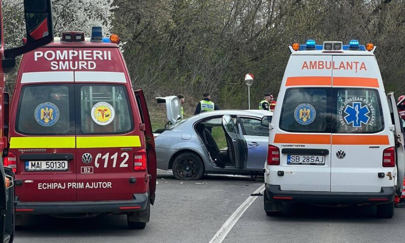 Accident lângă casa lui Iohannis din Sibiu, cu doi copii răniți și duși la spital