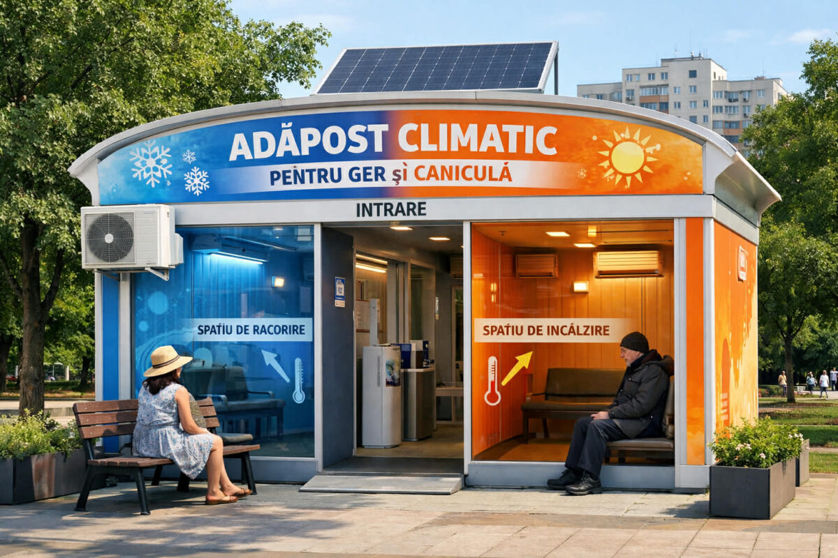 Premieră în Capitală: rețea de adăposturi climatice pentru zilele de caniculă și frig extrem. Acces gratuit pentru populație