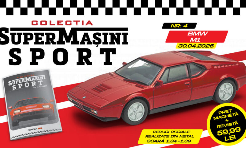 BMW M1, o legendă a anilor '70 în colecția „SuperMașini Sport”! De azi la chioșcuri