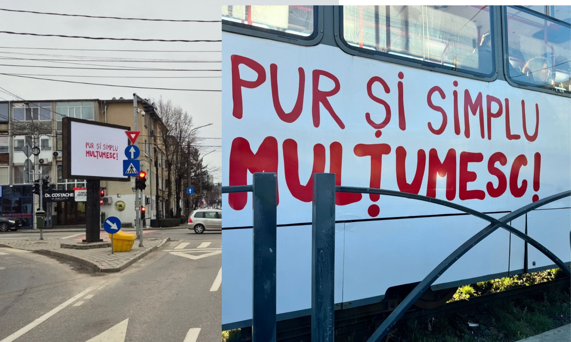 „Pur și simplu mulțumesc” se răspândește în România. Mesajul de recunoștință care a ajuns în centrul atenției