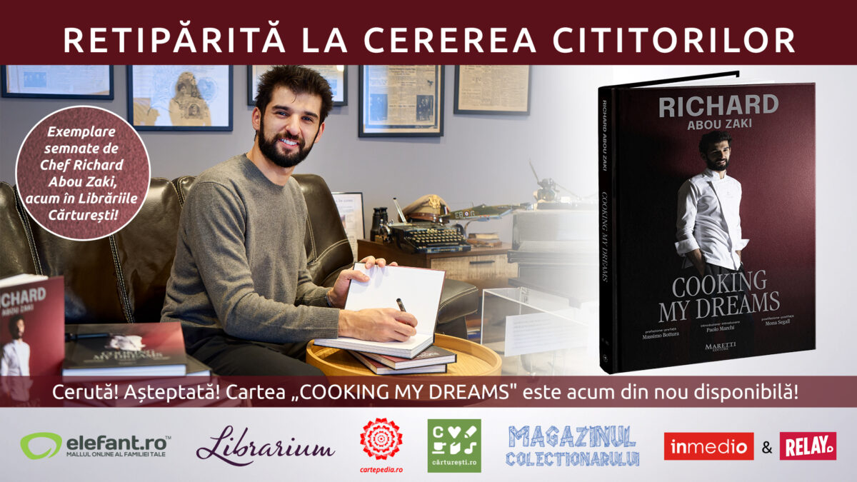 Cerută! Așteptată! Cartea lui Chef Richard Abou Zaki este din nou disponibilă. Acum în Librăriile Cărturești cu exemplare semnate!