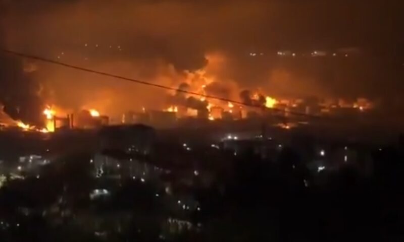 Ucraina lovește din nou infrastructura petrolieră rusă din Tuapse. Incendiile anterioare nici nu fuseseră stinse complet