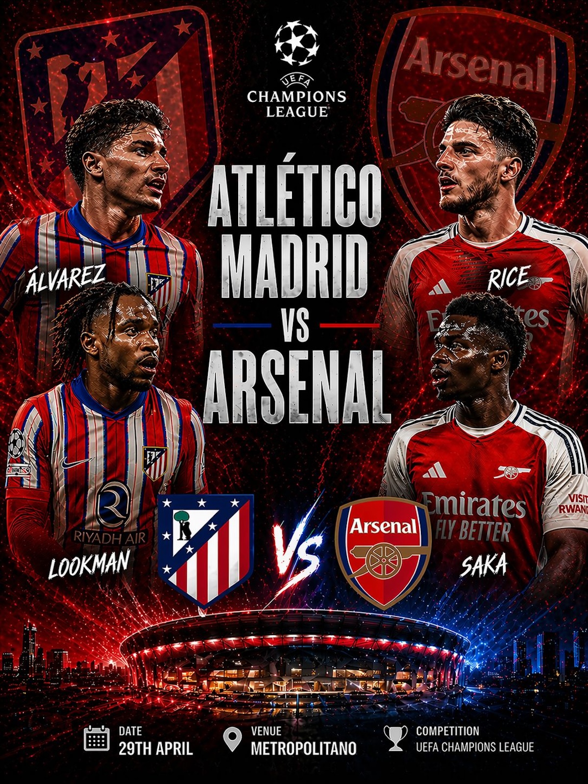 Atletico – Arsenal 1-1: Șah la punctul cu var la Madrid. Calificarea se decide pe Emirates