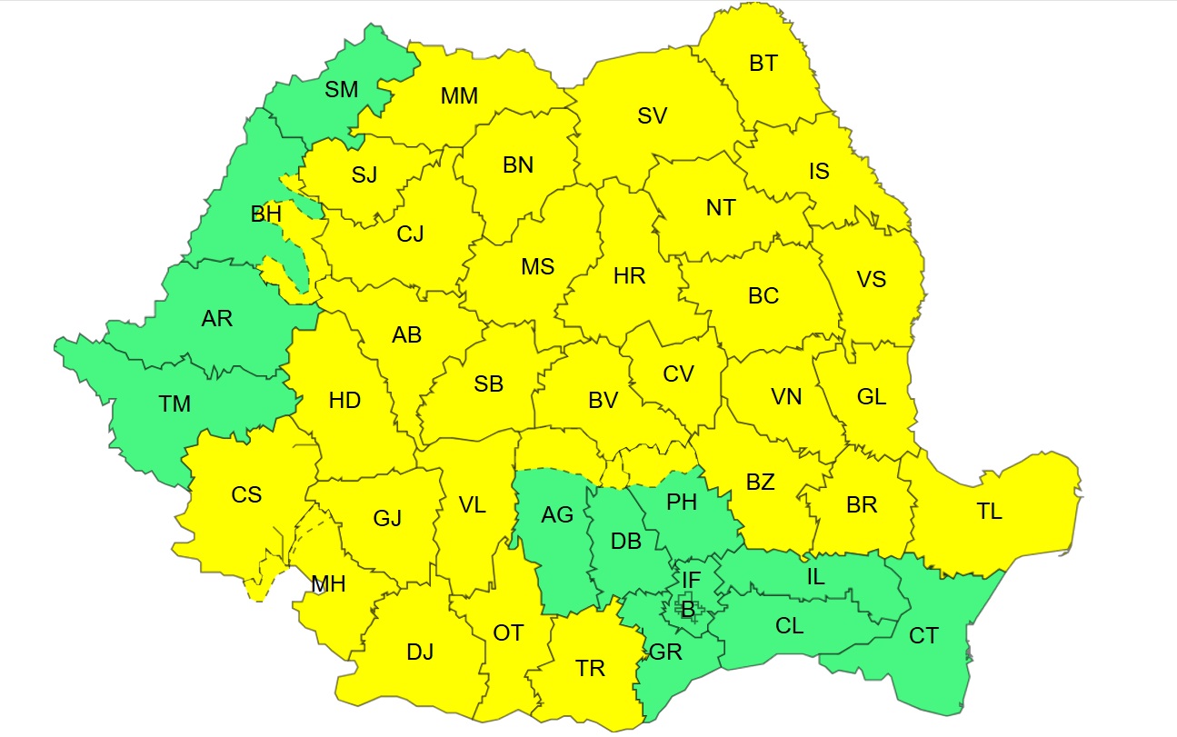 ANM dă avertizări de ninsori și ploi, în Săptămâna Mare. Aproape toată țara, afectată