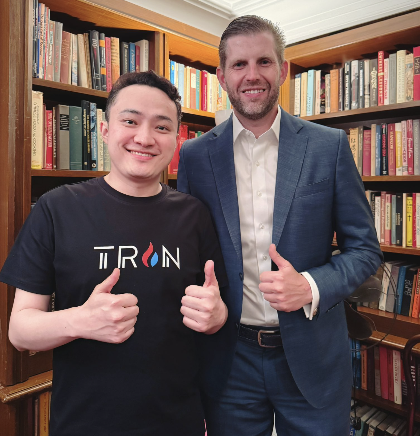 Justin Sun cu Eric Trump