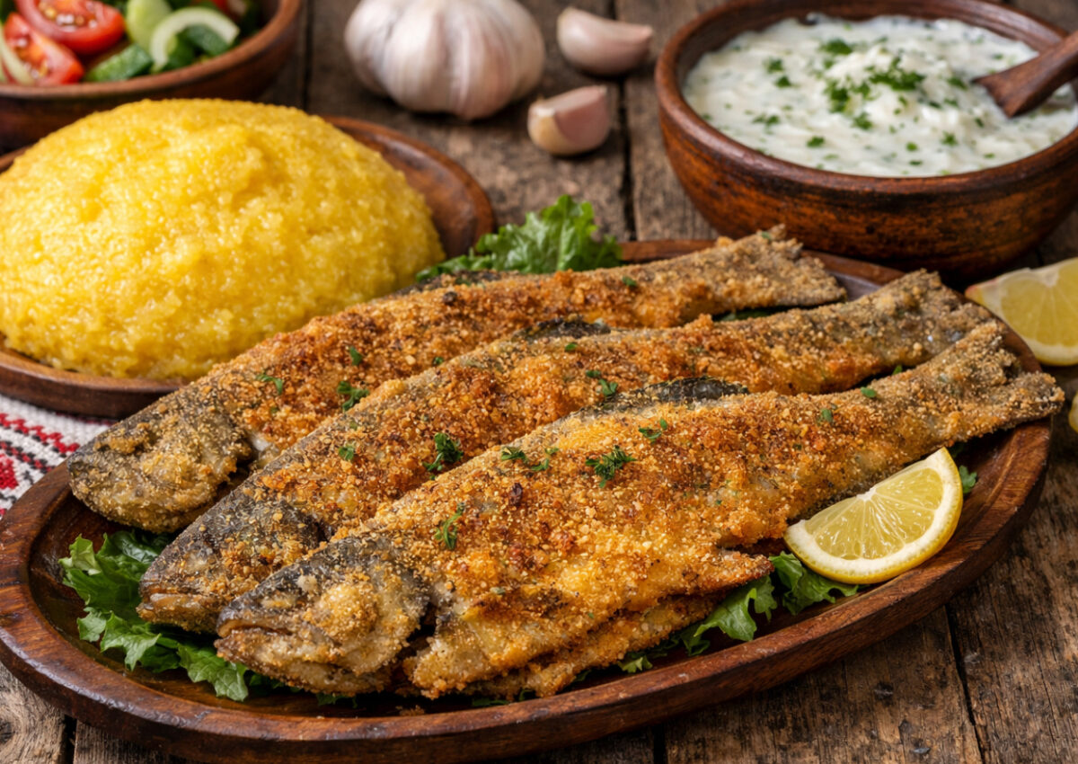 Păstrăv prăjit cu mălai: crocant la exterior, suculent la interior. Rețeta perfectă pentru masa de Florii