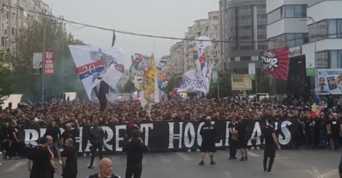 Ultrași ai Stelei, reținuți după ce au capturat un banner important din PCH