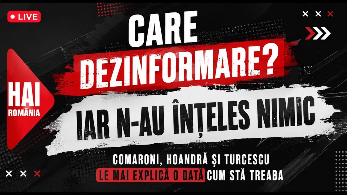 N-au înțeles nimic. Hai LIVE cu Turcescu