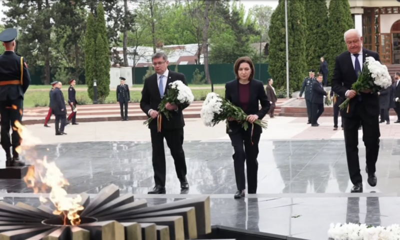 Conducerea de la Chişinău, de 9 mai. A comemorat victimele războiului, a criticat Rusia şi a reiterat despre integrarea europeană