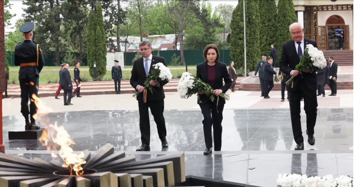 Conducerea de la Chişinău, de 9 mai. A comemorat victimele războiului, a criticat Rusia şi a reiterat despre integrarea europeană